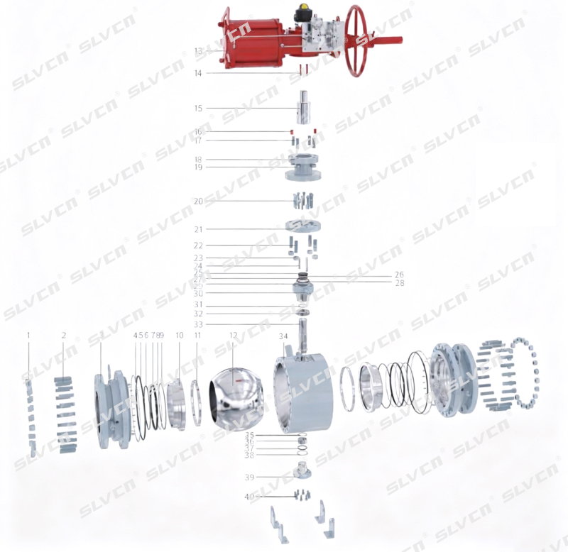 Structure for DBB Ball Valve Estructura para válvula de bola DBB