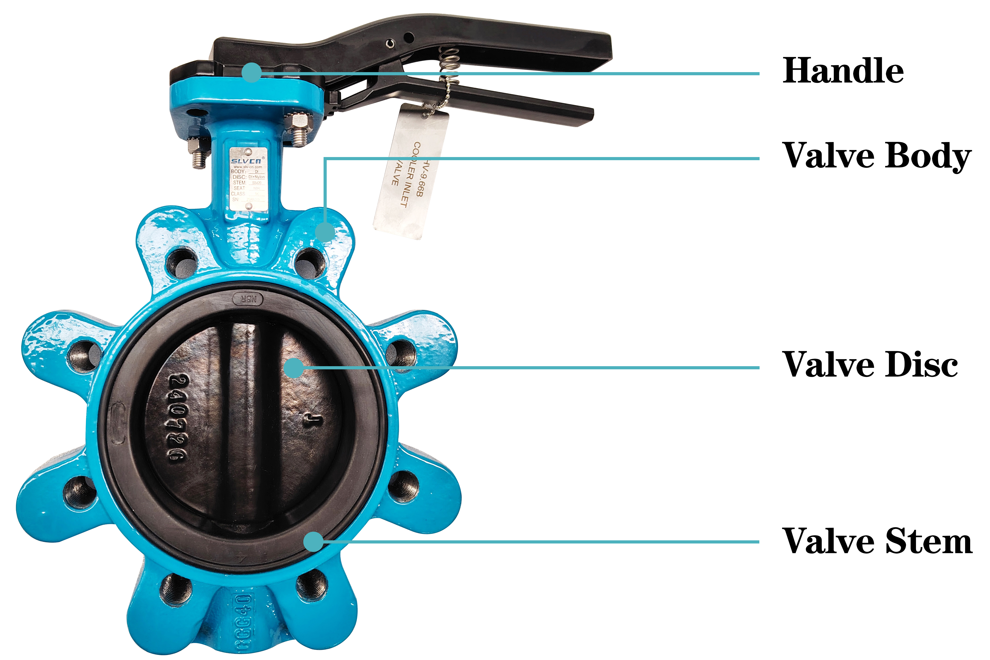 Manual lug butterfly valve Válvula de mariposa manual