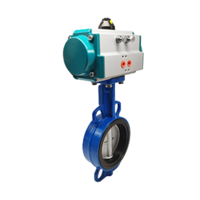 Válvula de mariposa de oblea neumática