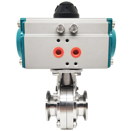 Pneumatic Sanitary Stainless Steel Butterfly Valve válvula neumática de acero inoxidable neumático de acero