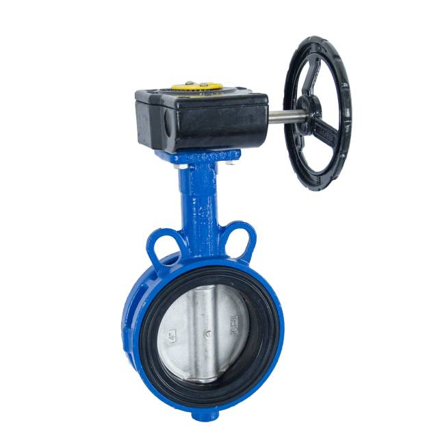 Válvula de mariposa de obleas operadas por engranajes