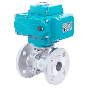 Válvula de bola con brida eléctrica 