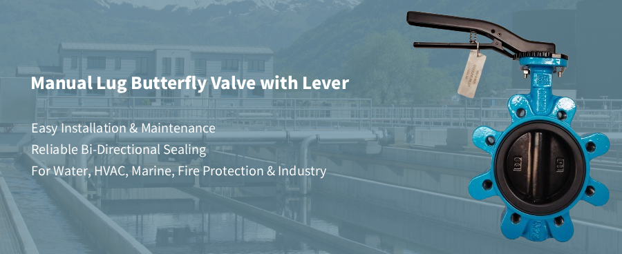 Válvula de mariposa manual con mango